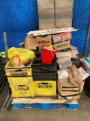 Pallet of Asst. Breakers, Cable Clamps, Electrical Components, etc.