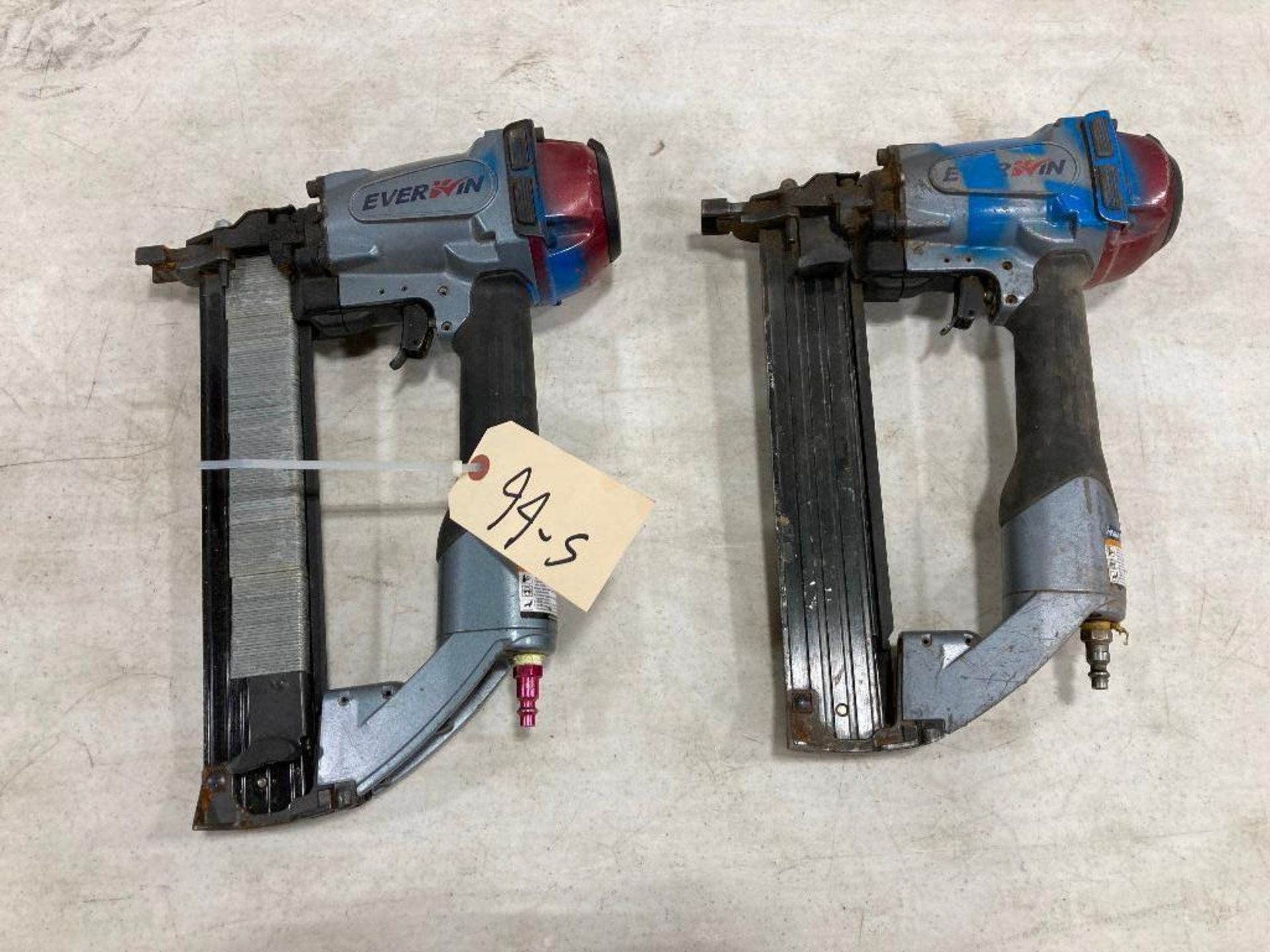Lot of (2) Everwin SN50S4 Pneumatic Staplers