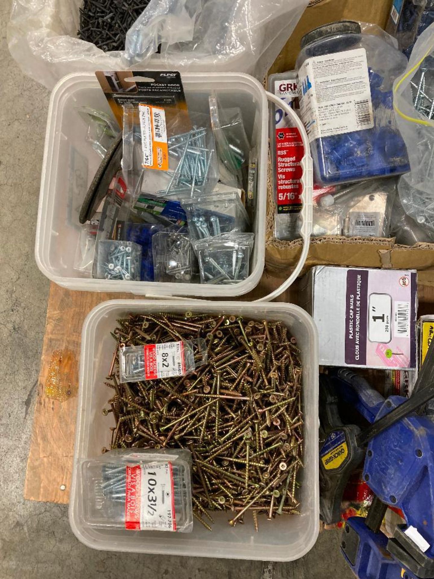 Pallet of Asst. Fasteners including Screws, Clamps, Marettes, etc. - Image 6 of 6
