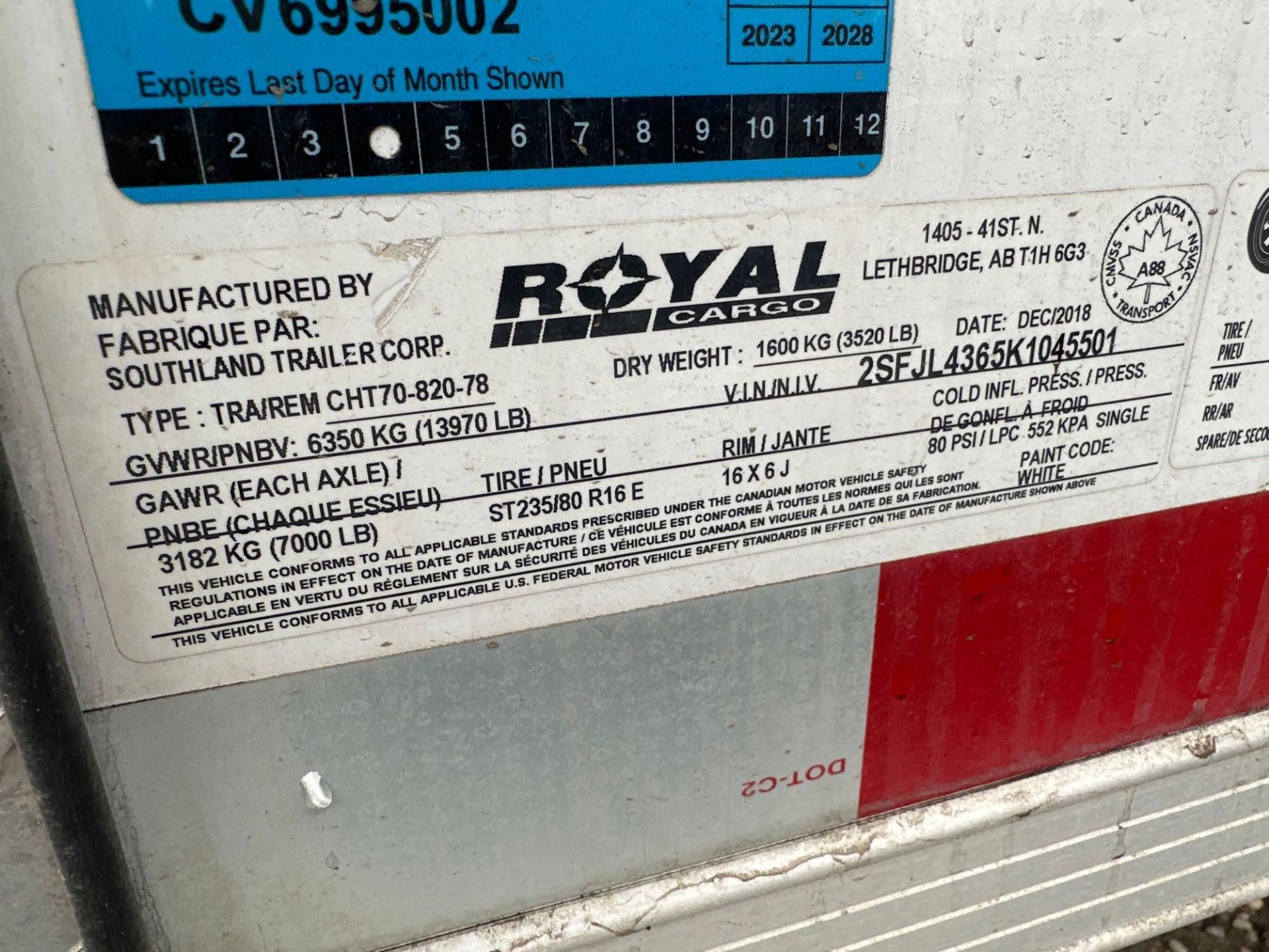 2019 Royal Cargo 20’ T/A Enclosed Trailer VIN: 2SFJL4365K1045501 - Image 14 of 14