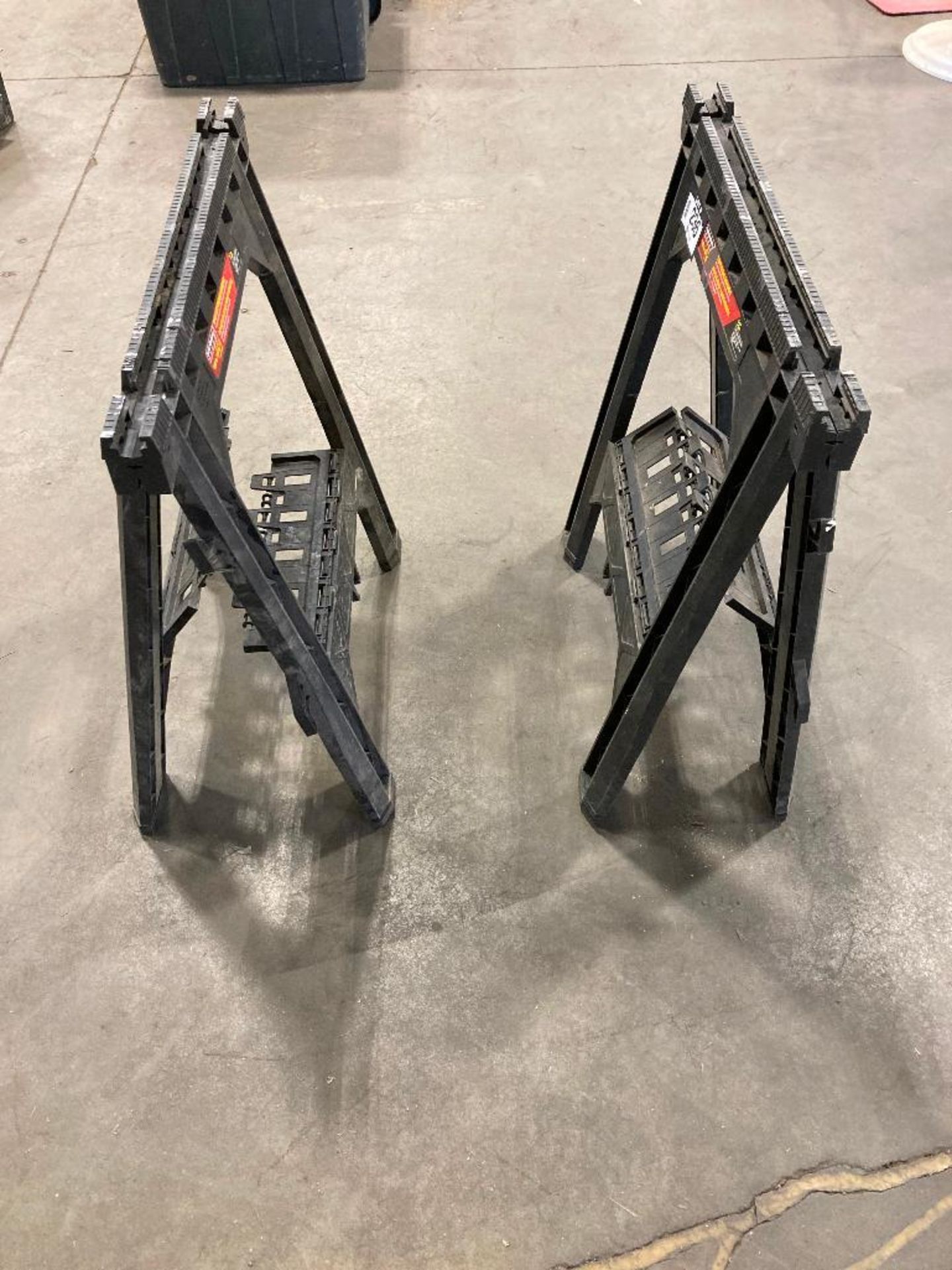 Lot of (2) Benchmark Heavy Duty Folding Sawhorses, 1200 lbs Capacity - Image 3 of 6