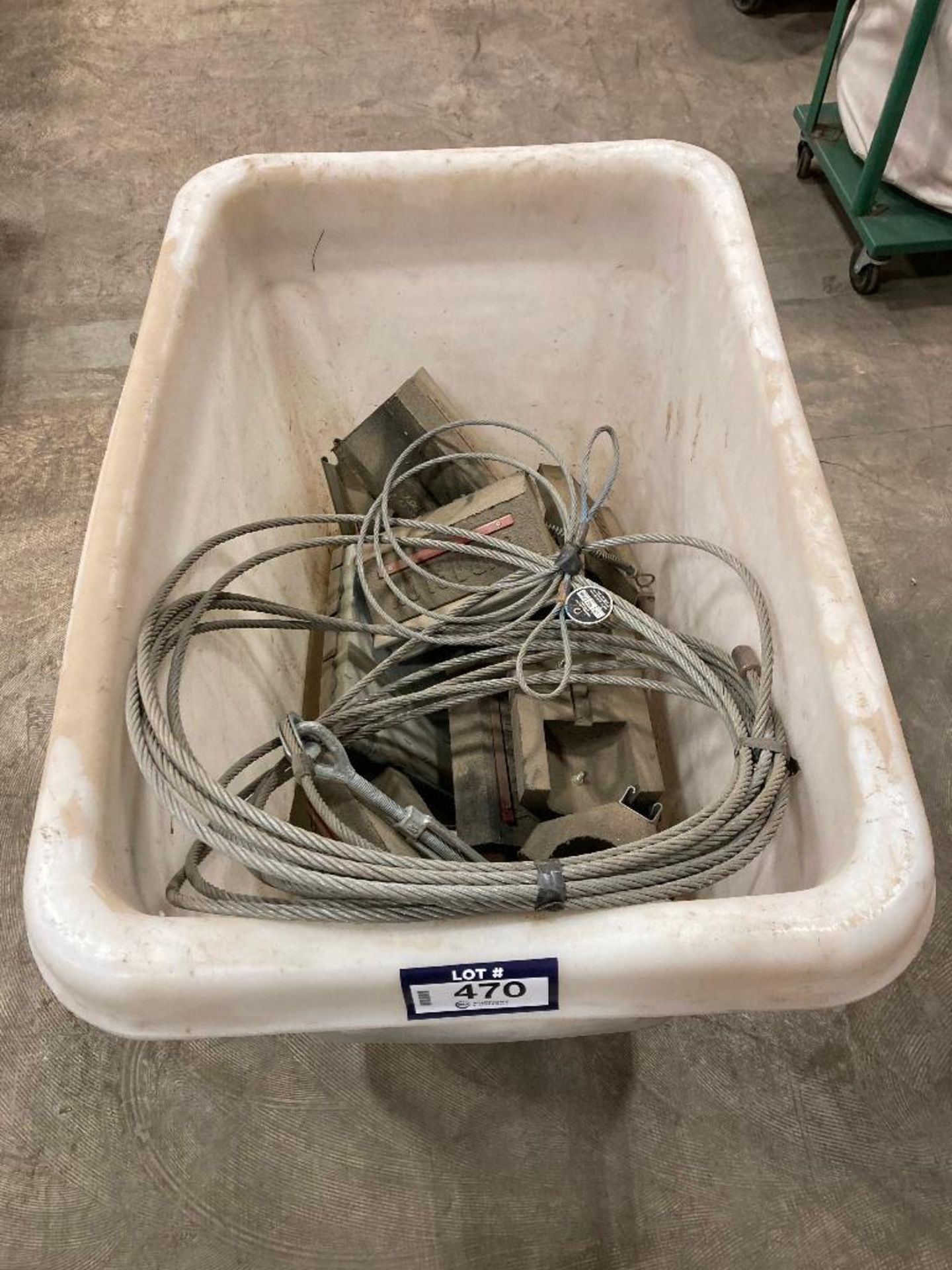 24" X 36" Material Bin w/ Asst. Cable, Durabloks, etc.