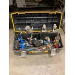 Stanley Toolbox w/ Asst. Paint Guns, Casters, Bits, Coupling Set, etc.