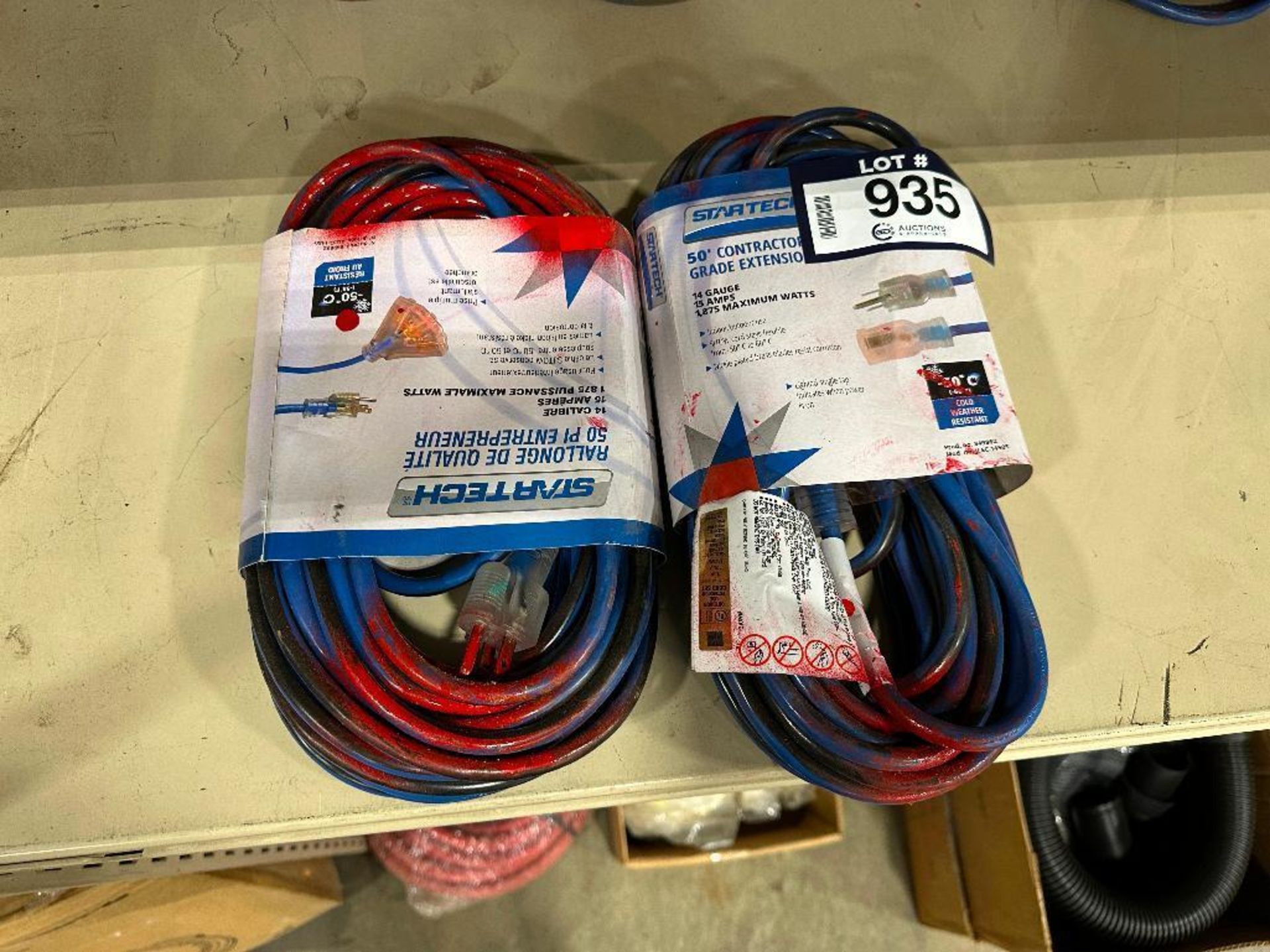 Lot of (2) Startech 50' Contractor Grade Extension Cords - Image 3 of 3