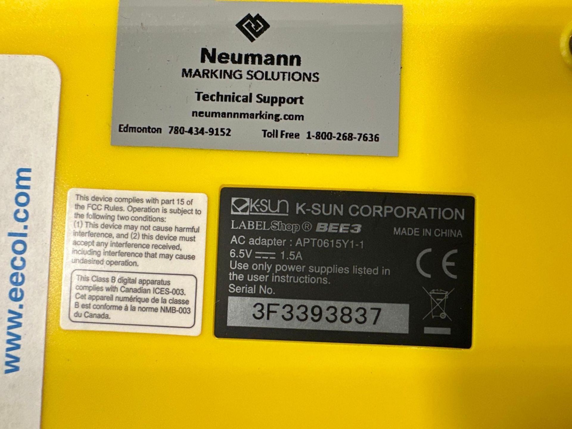 K-SUN BEE3-EZ+ Shrink Tube and Label Printer - Image 4 of 4