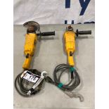 Lot of (2) DeWalt DW831 5" Angle Grinders