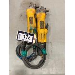 Lot of (2) Asst. DeWalt Angle Grinders