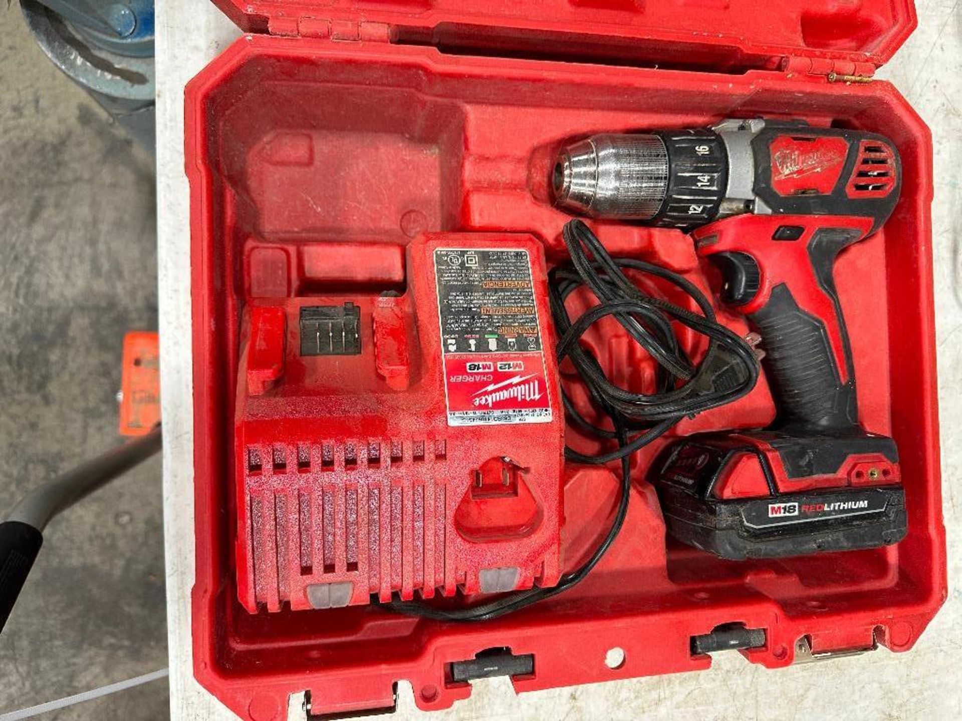 Milwaukee Cordless Drill w/ Battery, Charger, Case, etc. - Image 4 of 6