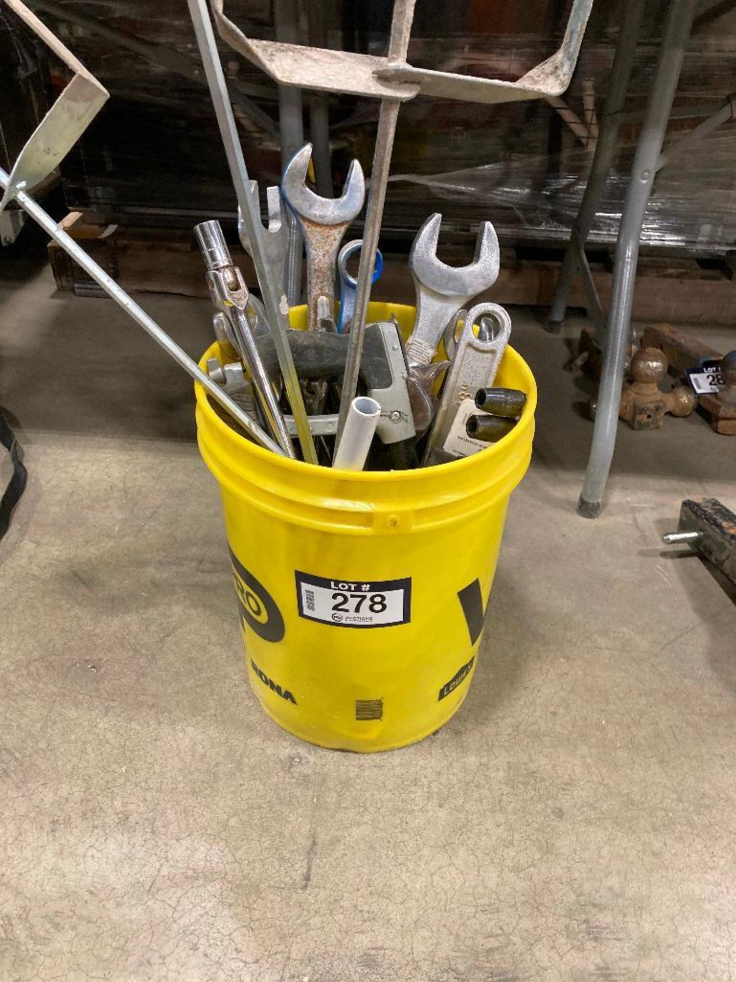 Lot of Asst. Wrenches, Sockets, Mixer Attachments, Hacksaw, etc.