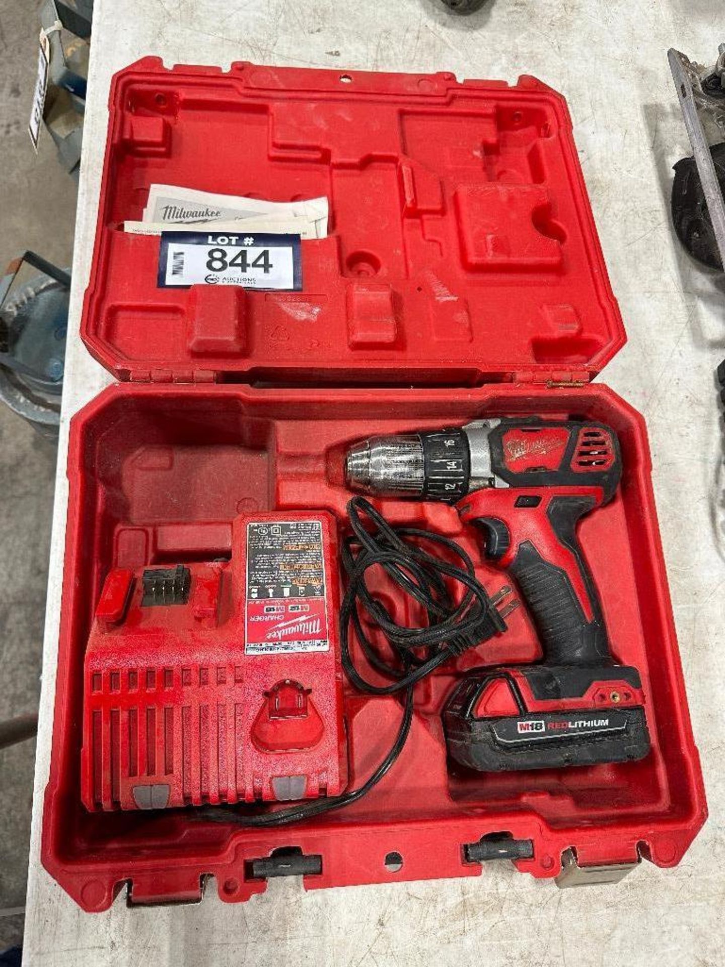 Milwaukee Cordless Drill w/ Battery, Charger, Case, etc. - Image 6 of 6