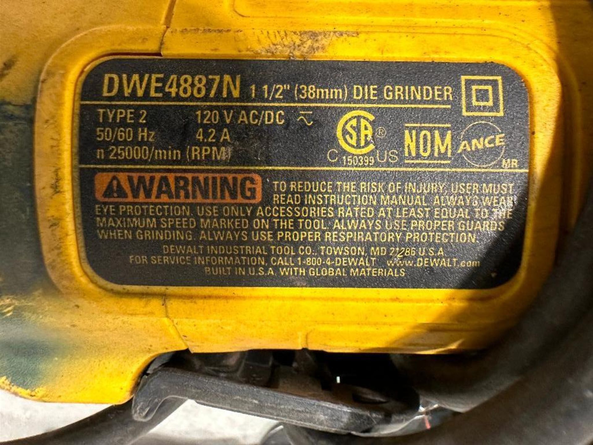 Lot of (2) Asst. DeWalt Die Grinders - Image 6 of 6