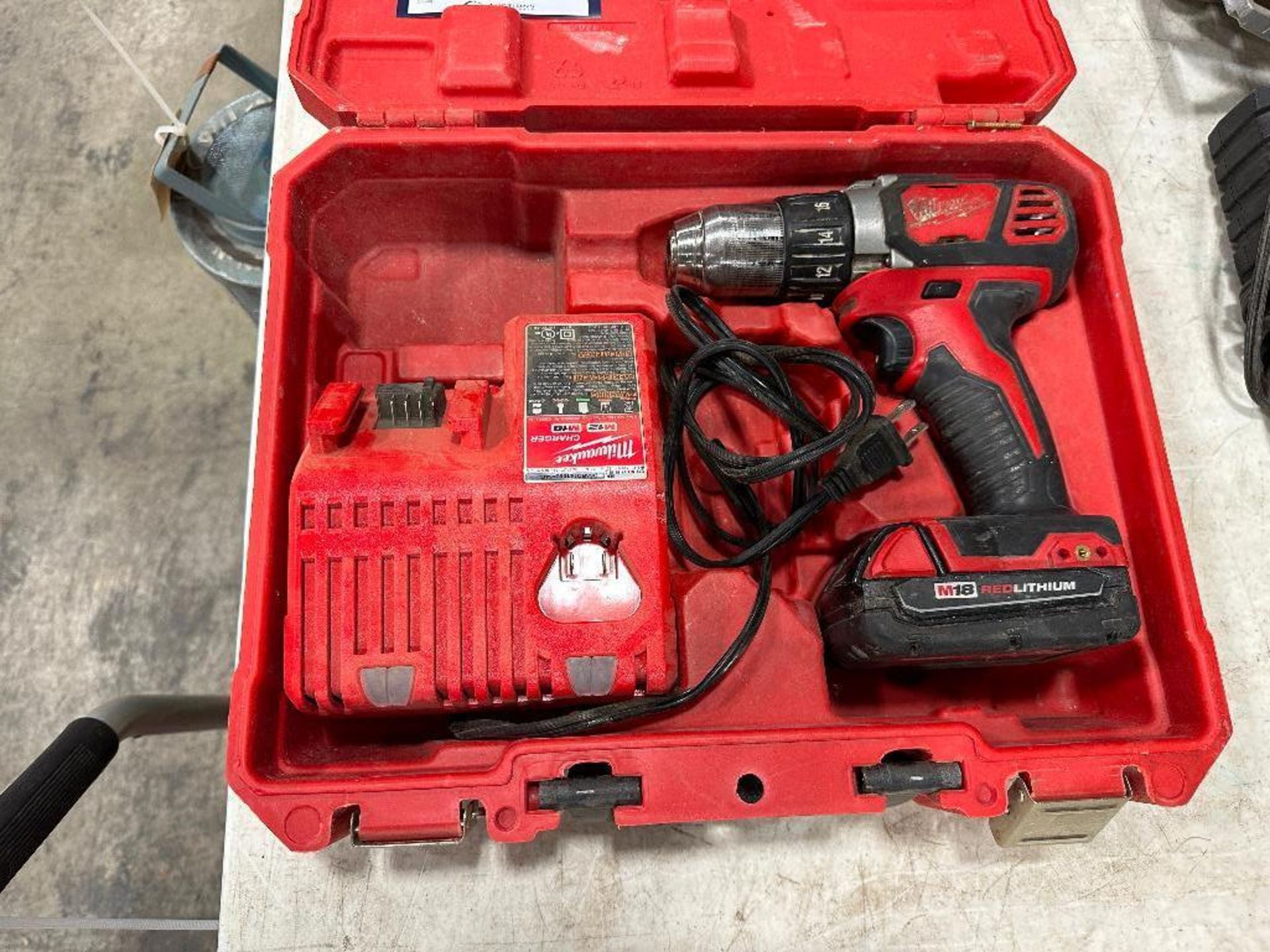 Milwaukee Cordless Drill w/ Battery, Charger, Case, etc. - Image 3 of 6