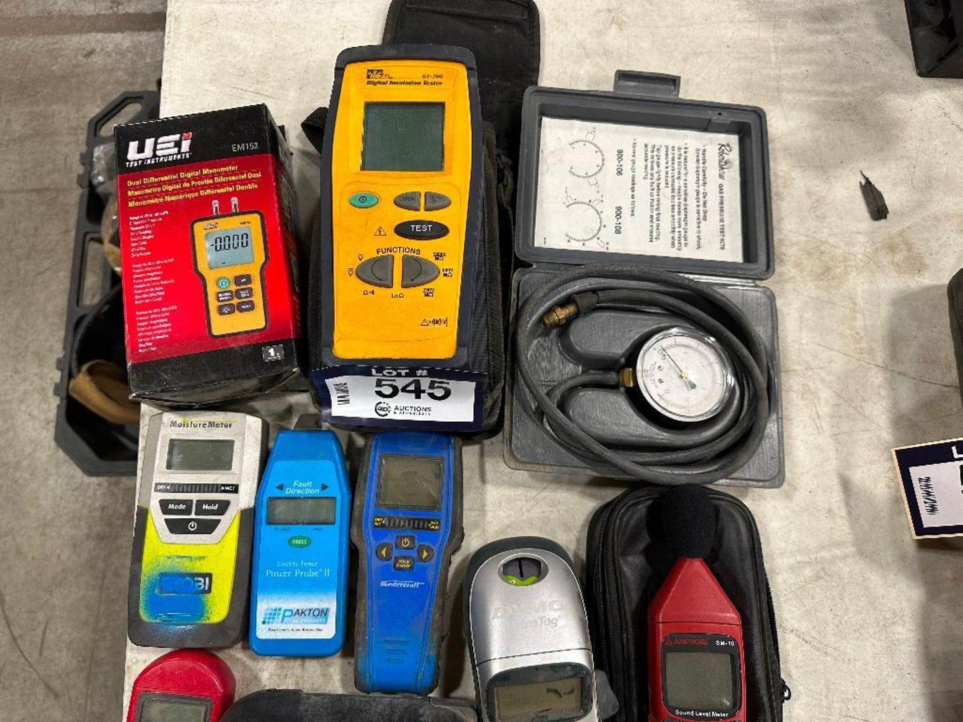 Lot of Asst. Monometer, Moisture Meter, Insulation tester, Label Makers, Sound Level Meter, etc - Image 5 of 5