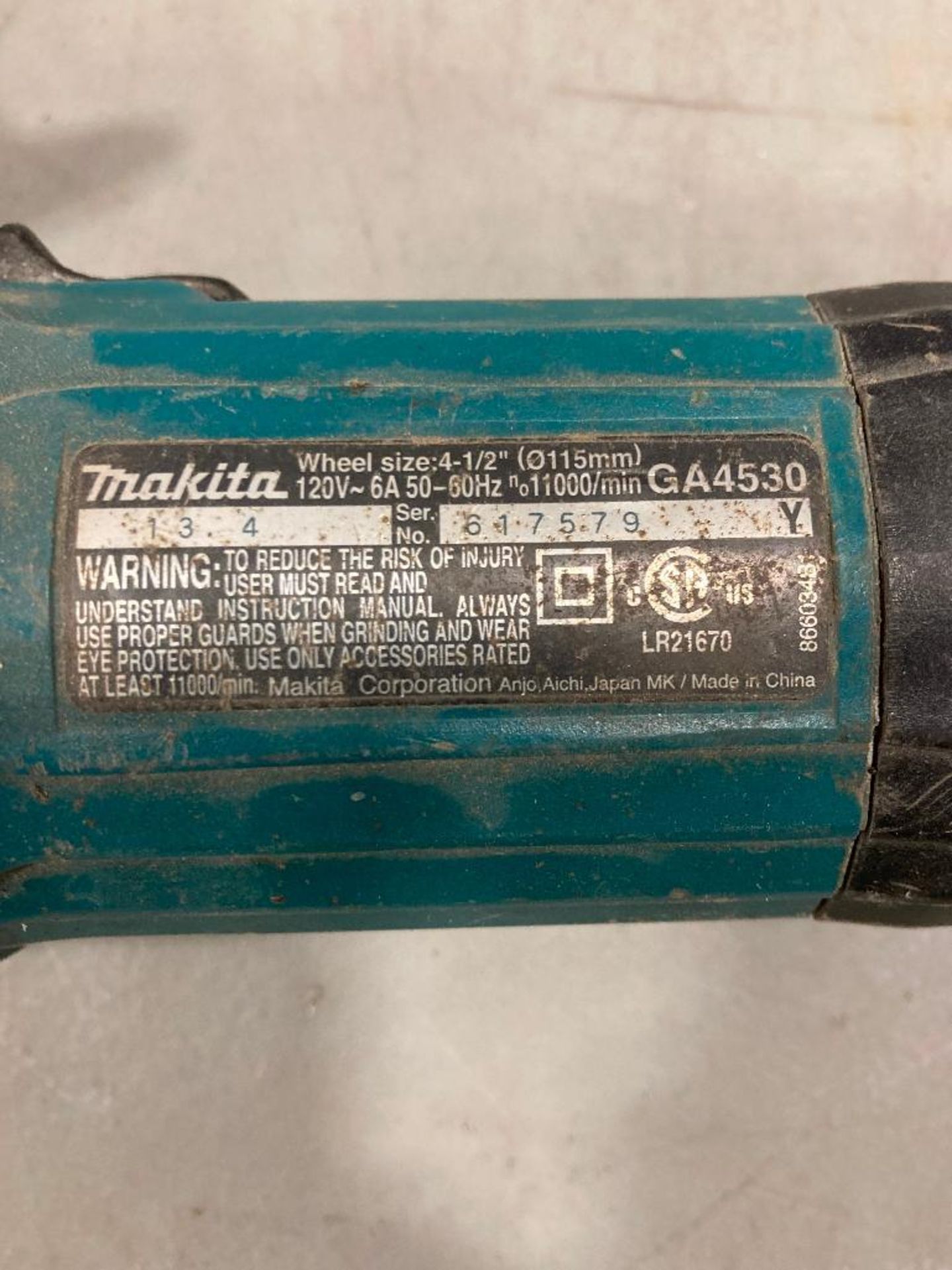 Lot of (3) Asst. Makita Angle Grinders - Image 9 of 9