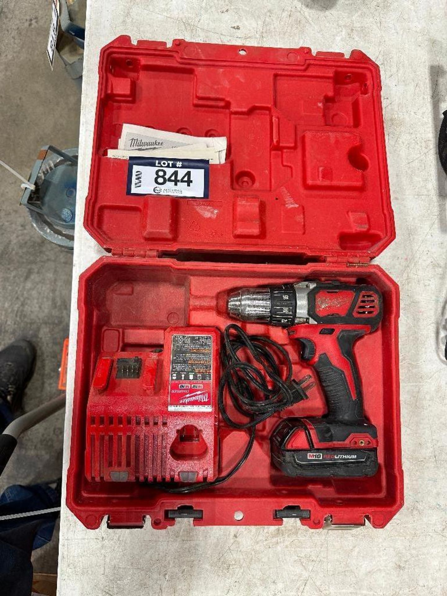 Milwaukee Cordless Drill w/ Battery, Charger, Case, etc. - Image 2 of 6