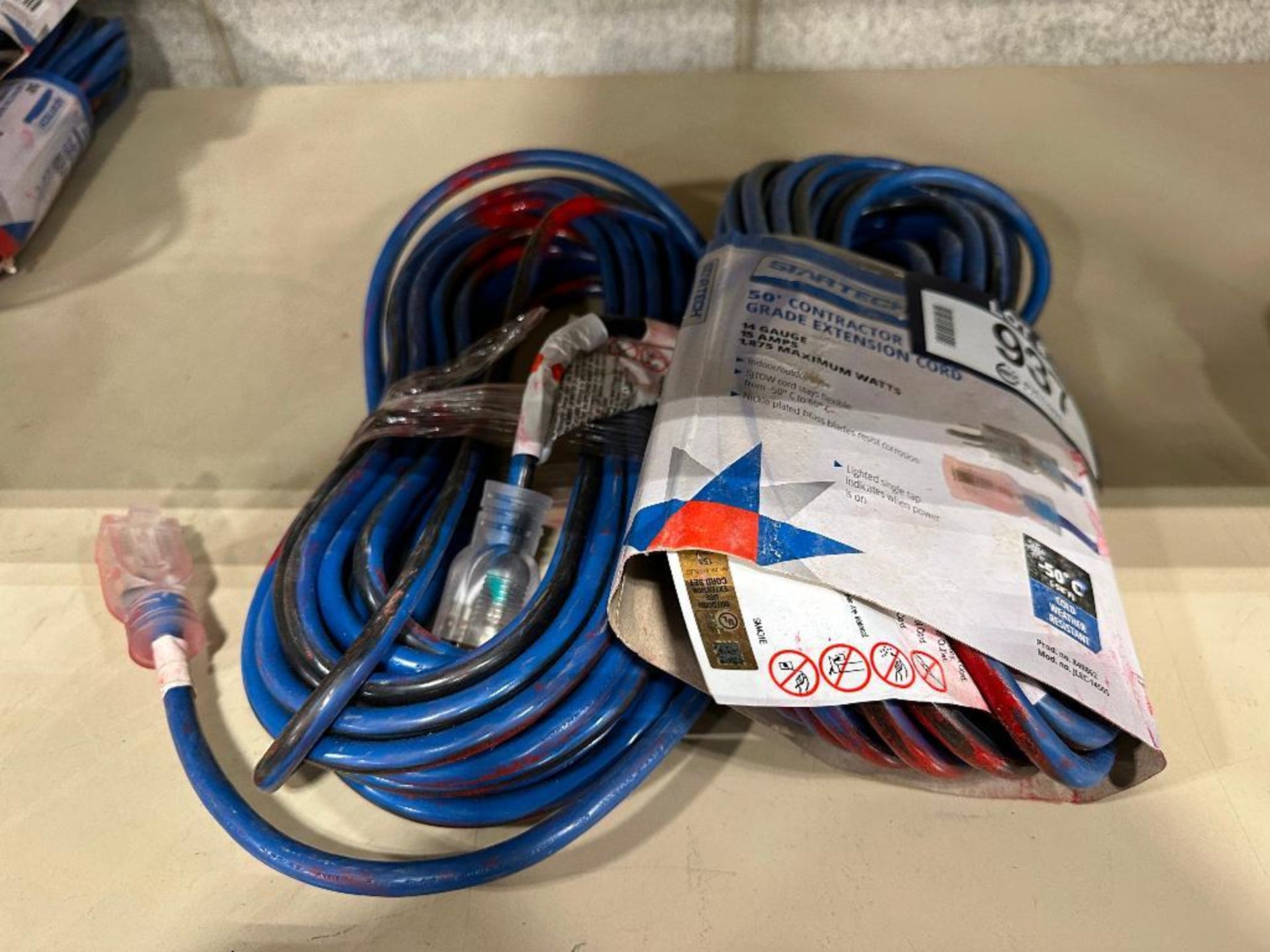 Lot of (2) Startech 50' Contractor Grade Extension Cords