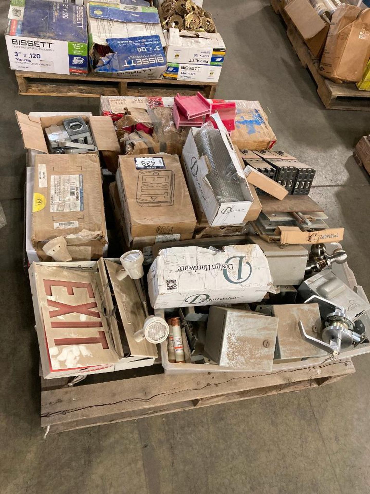 Pallet of Asst. Electrical Enclosures, Breakers, Exit Signs,, Door Handles, etc. - Image 4 of 5