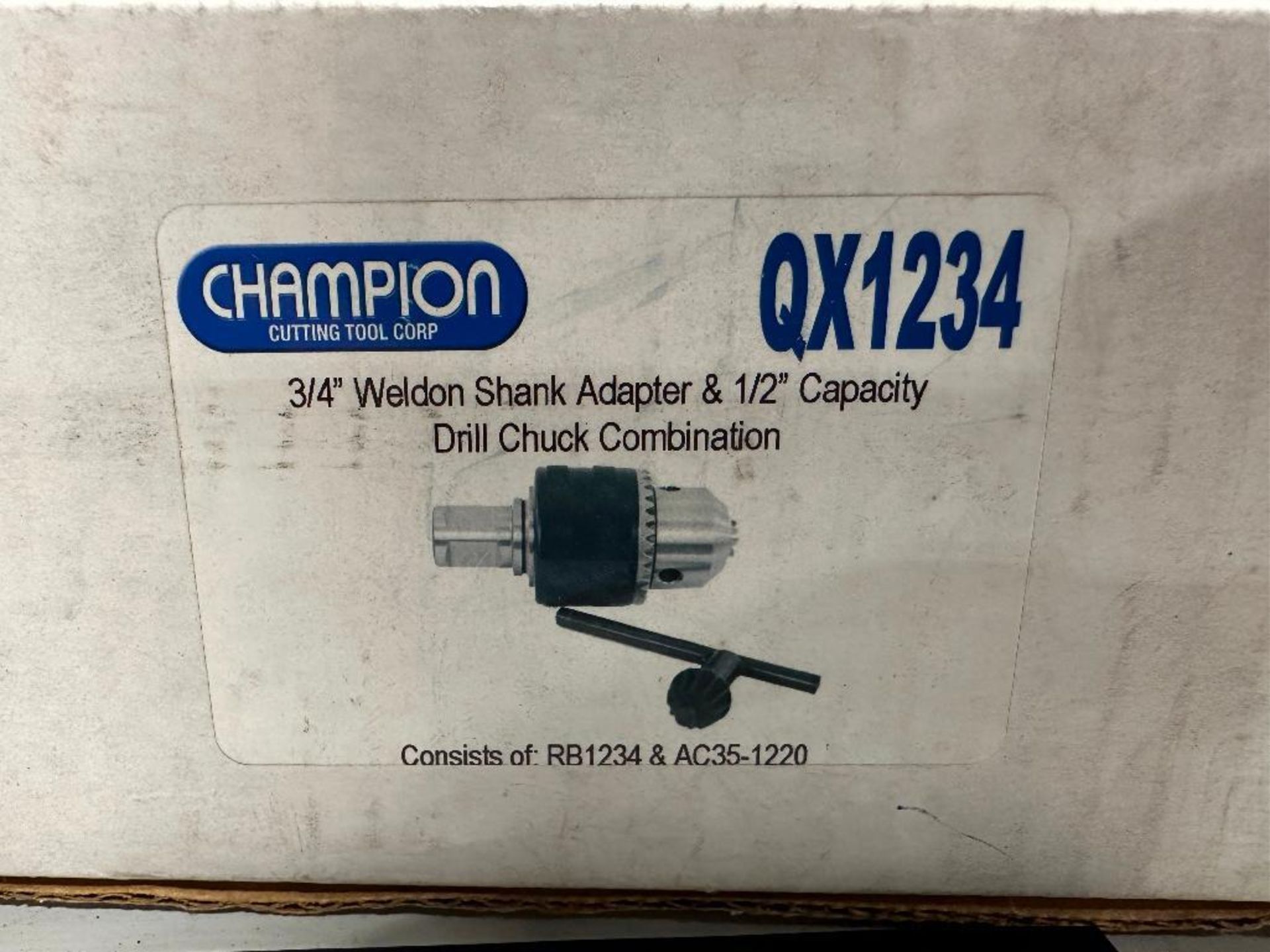 Champion 3/4" Weldon Shank Adapter & 1/2" Cap Drill Chuck Combination - Image 4 of 4