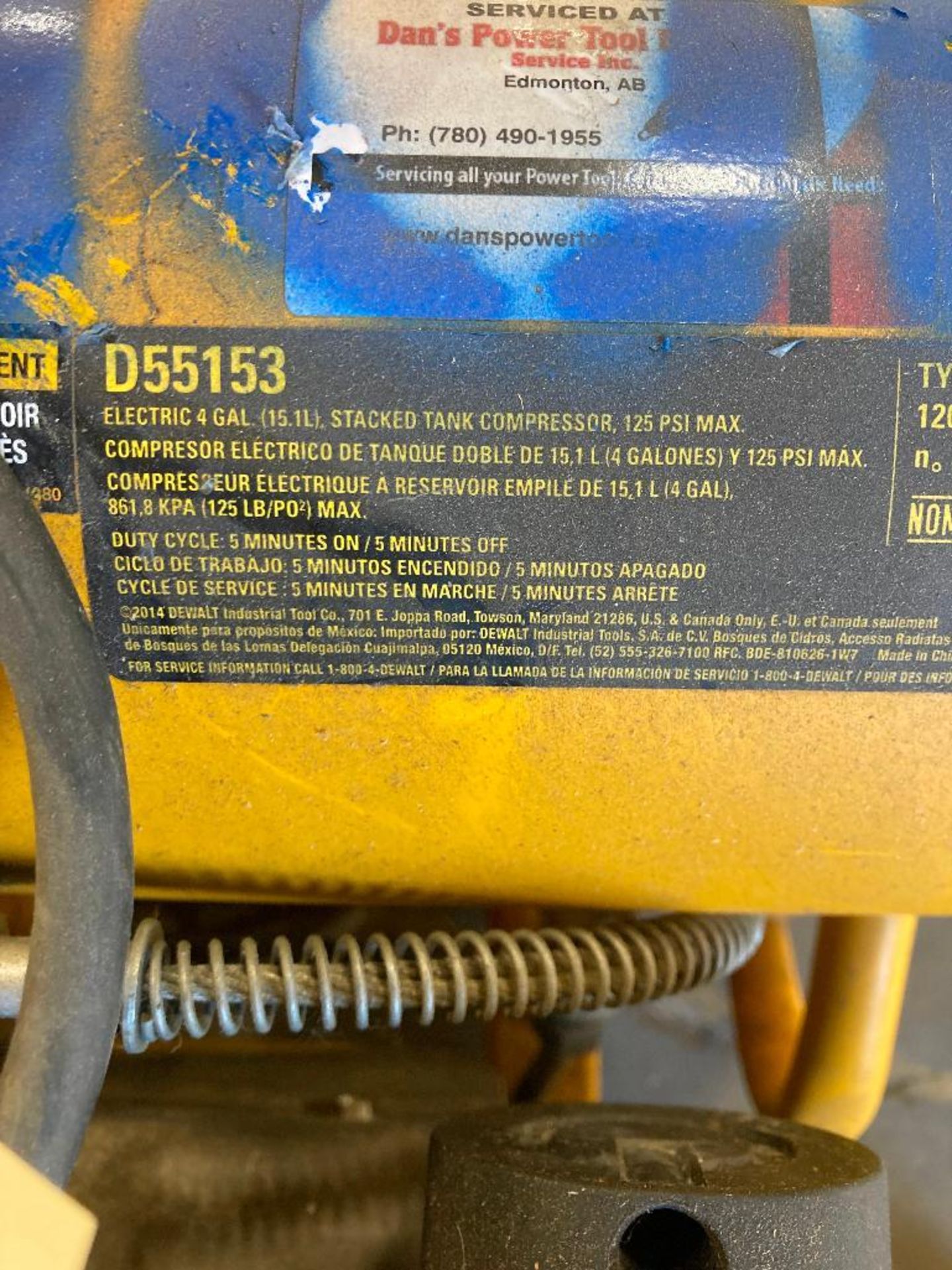 DeWalt D55153 Portable Air Compressor - Image 6 of 7