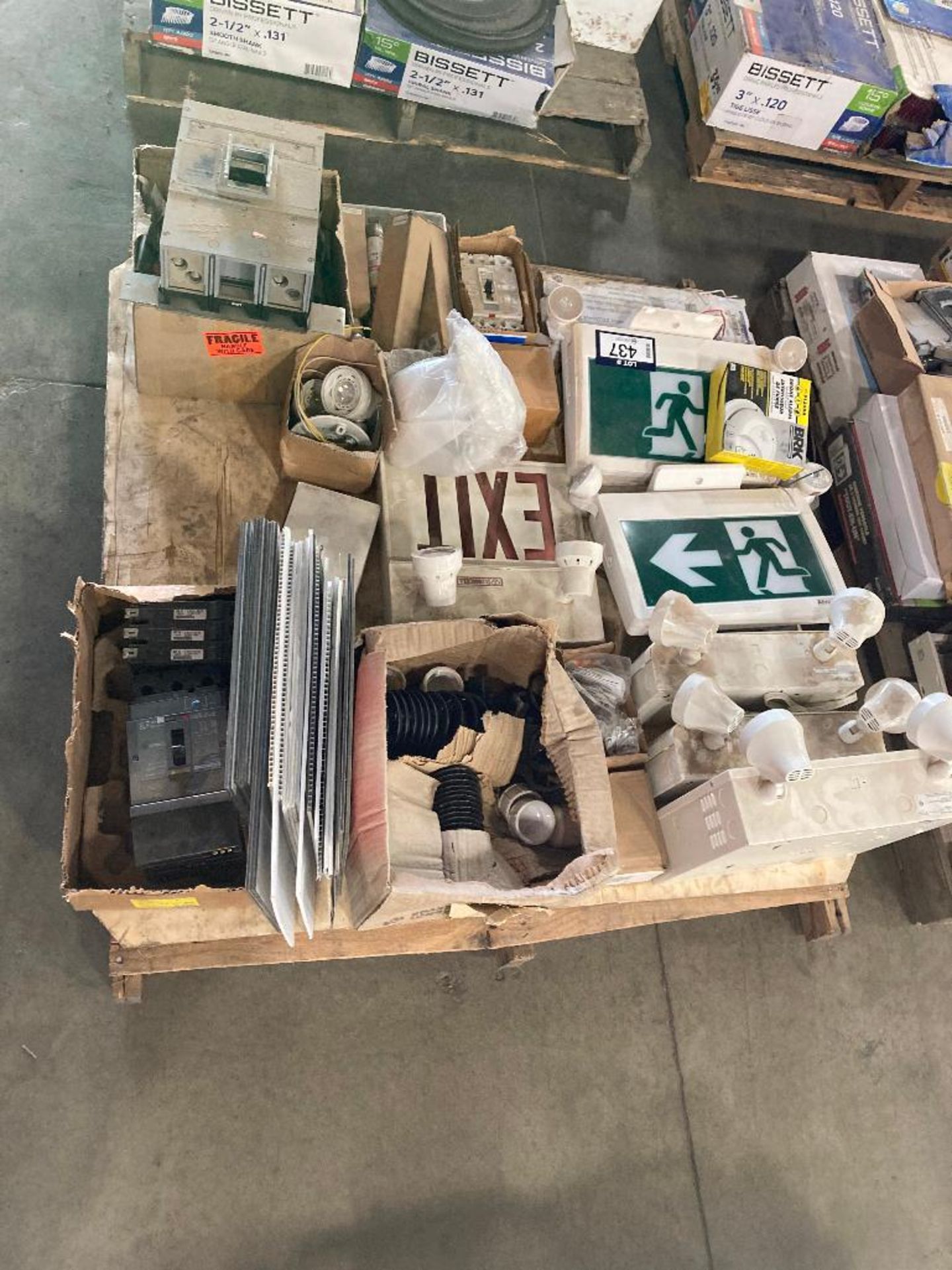 Pallet of Asst. Breakers, Exit Signs, Emergency Lighting, Fuses, etc. - Image 3 of 7