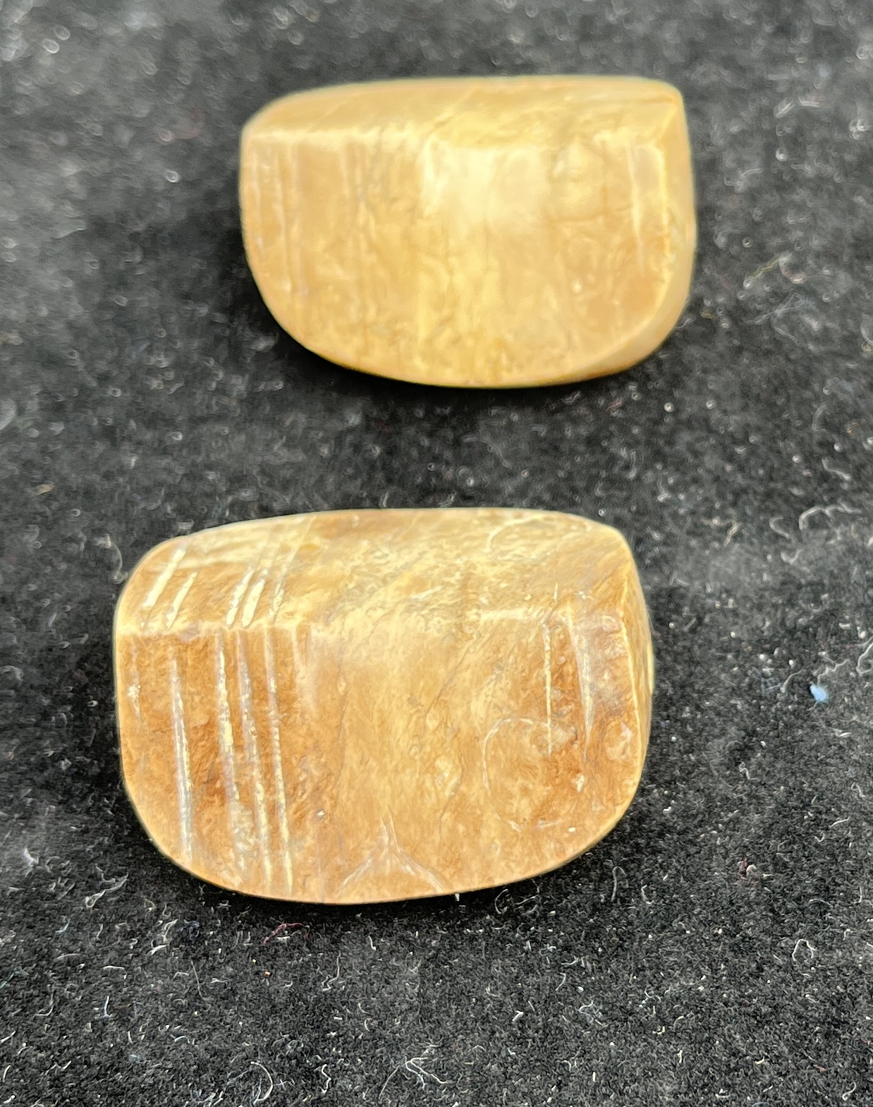 TWO CHINESE JADE CONG PENDANT FRAGMENTS, LIANGZHU CULTURE, 3300 – 2300 BC - Image 4 of 7