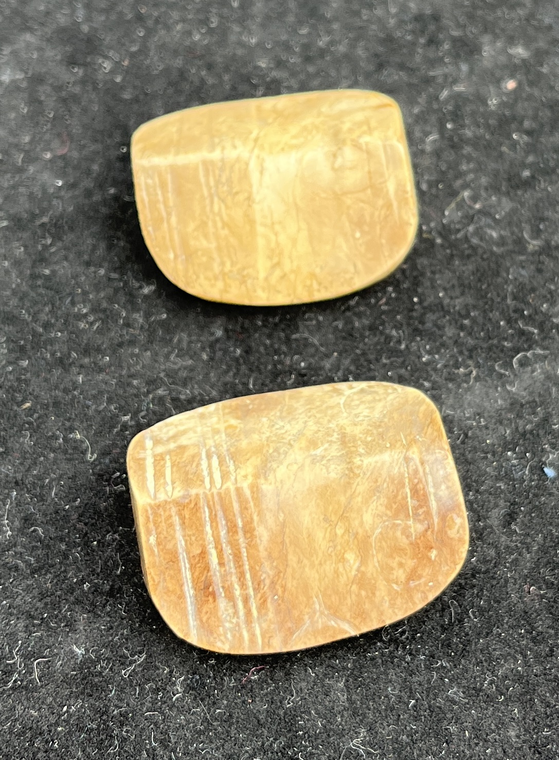 TWO CHINESE JADE CONG PENDANT FRAGMENTS, LIANGZHU CULTURE, 3300 – 2300 BC - Image 3 of 7