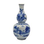 A CHINESE BLUE AND WHITE PORCELAIN DOUBLE-GOURD VASE, MING DYNASTY, CHONGZHEN PERIOD, 1628 – 1644