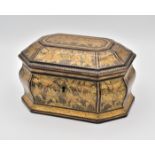 A SMALL CHINESE EXPORT GUANGZHOU LAQUER CASKET, QING DYNASTY, MID 19TH CENTURY