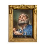 Coppia di piccoli dipinti raffiguranti San Filippo e San Pietro
