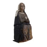 Statua lignea raffigurante Sant'Anna con braccia incrociate sul petto