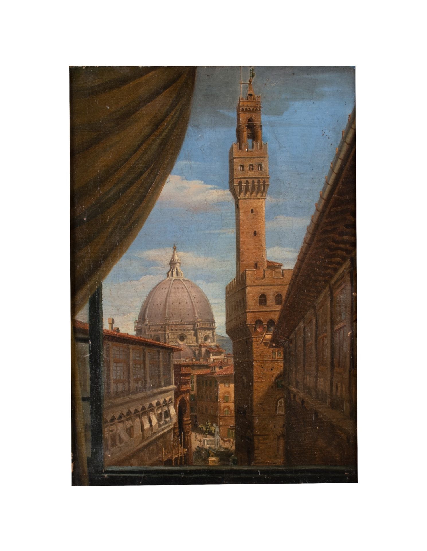 Veduta prospettica di Palazzo della Signoria e della cupola del duomo vista dalla tribuna degli Uffi - Image 2 of 3