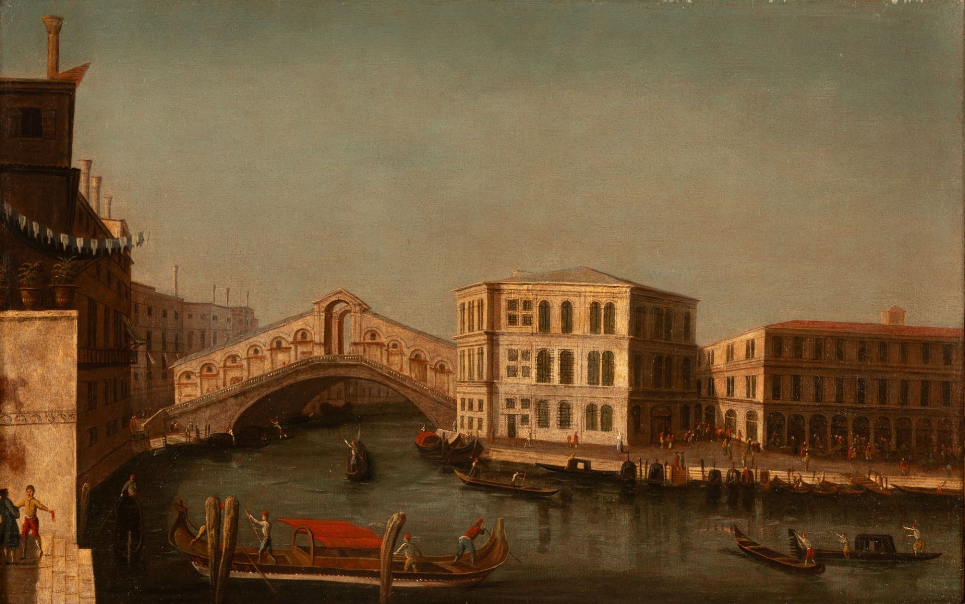 Coppia di vedute raffiguranti Venezia: il Canal Grande verso Cannaregio con la chiesa di San Geremia - Image 8 of 21