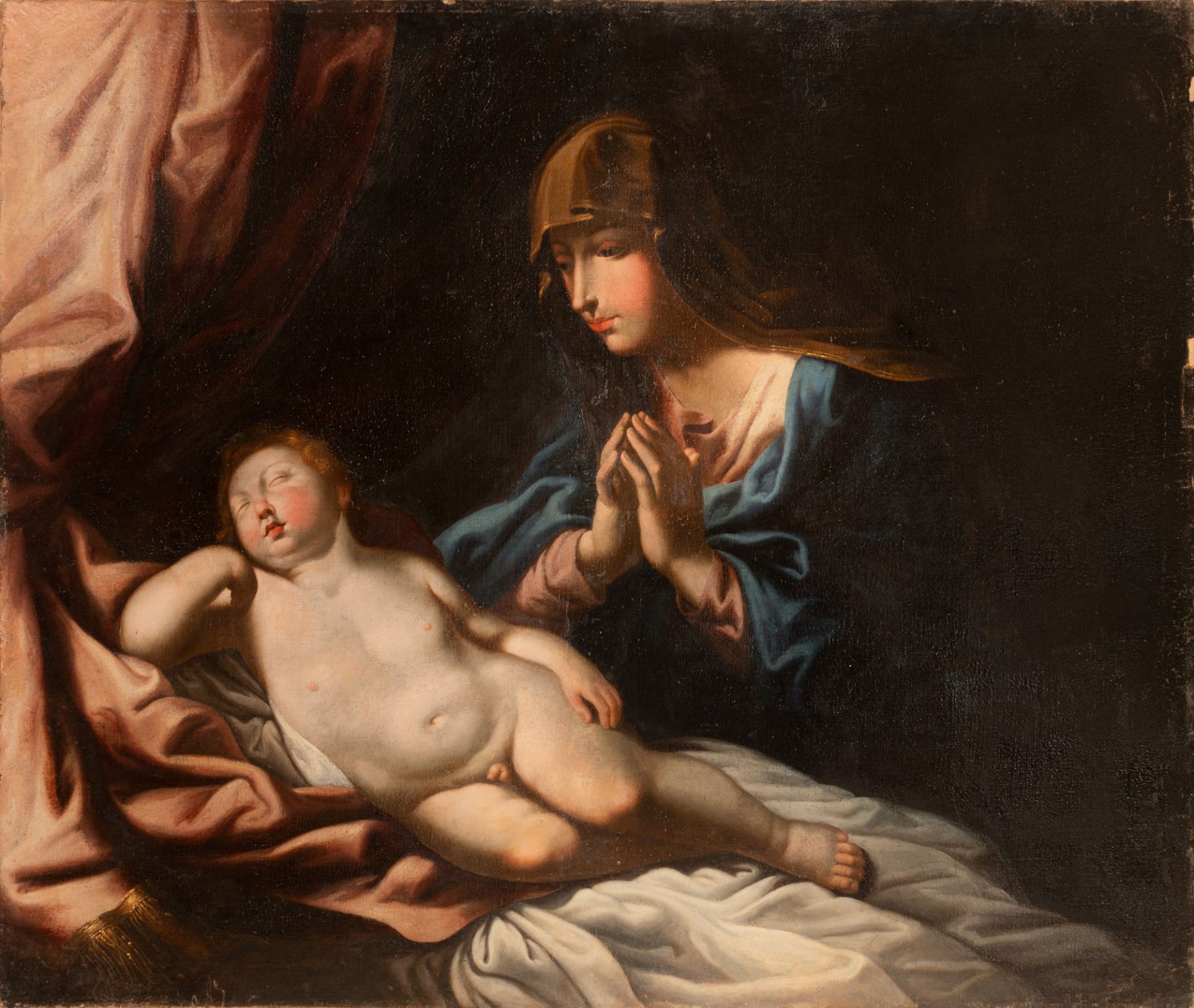 Madonna orante con Bambino dormiente