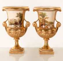 Coppia di grandi vasi a cratere Sevres. Manifattura francese della fine del XIX - inizi del XX secol