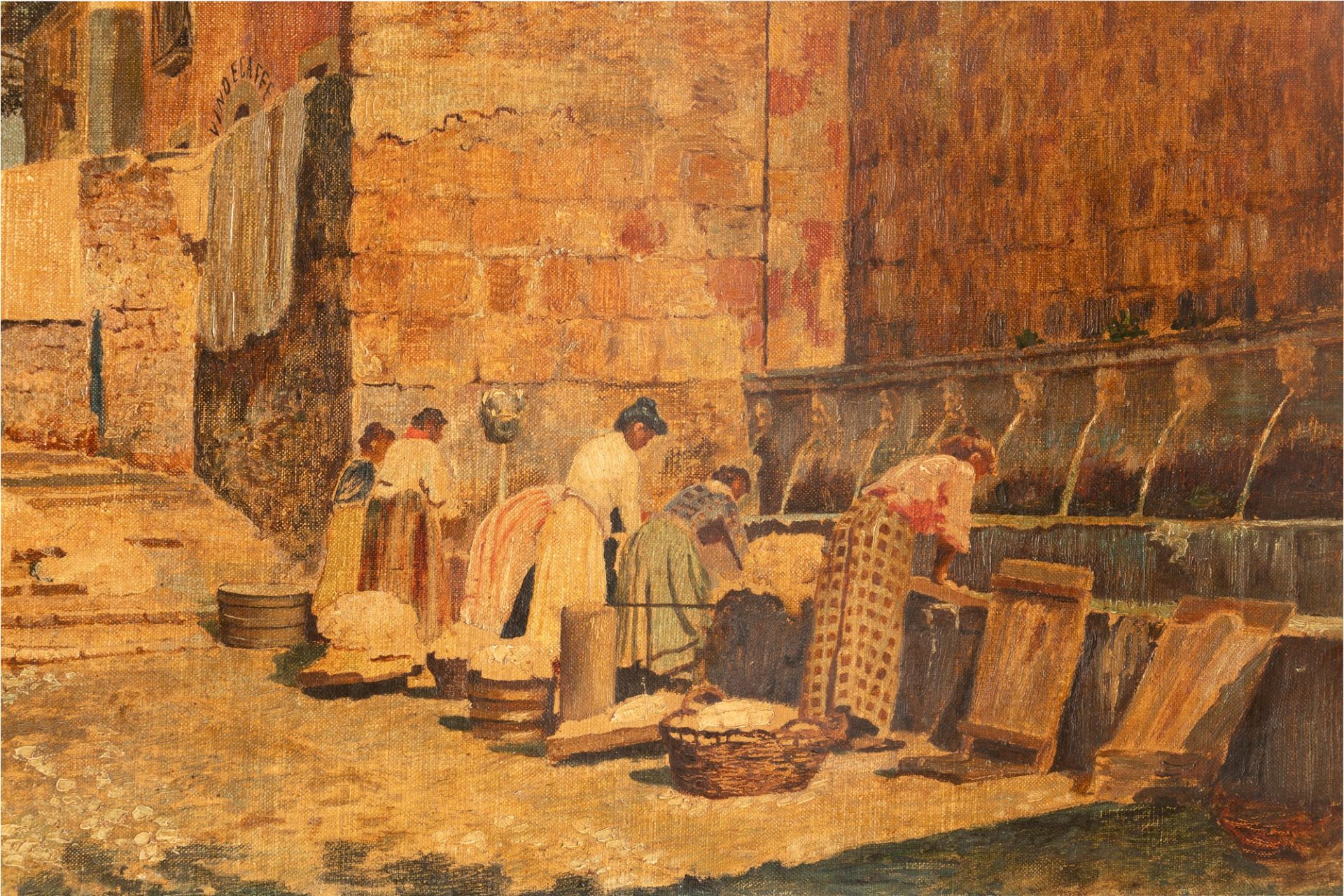 Donne che lavano alla Fontana delle 99 Cannelle de L'Aquila - Image 5 of 5
