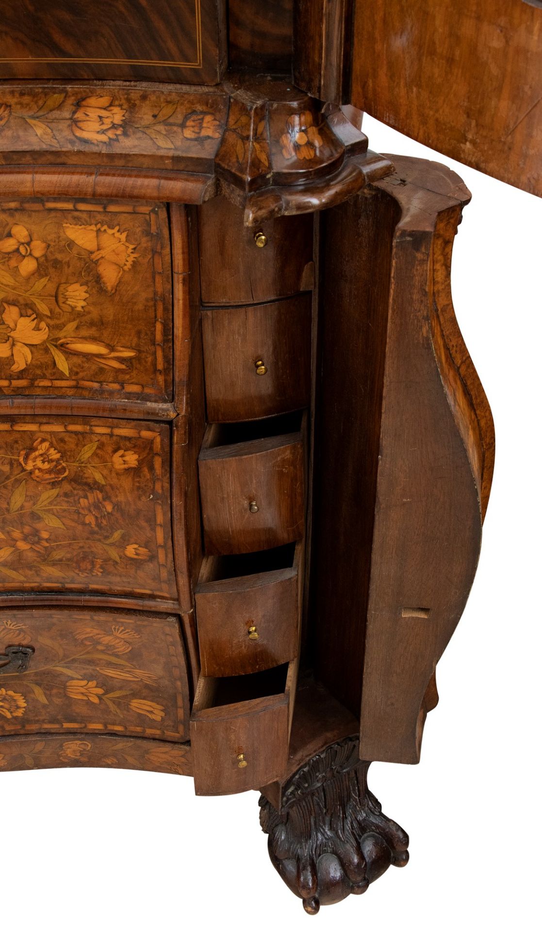 Grande ed importante trumeau olandese degli inizi del XVIII secolo in legno di rovere lastronato in  - Image 17 of 26
