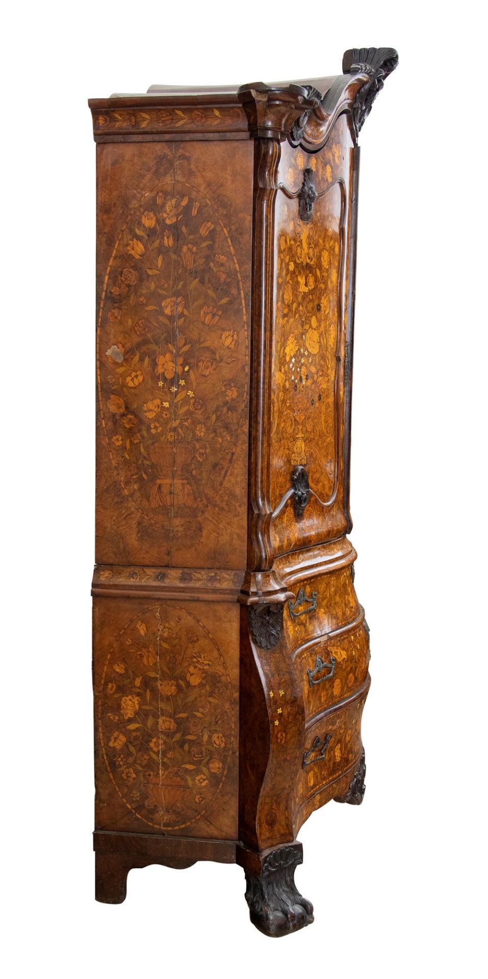 Grande ed importante trumeau olandese degli inizi del XVIII secolo in legno di rovere lastronato in  - Image 23 of 26