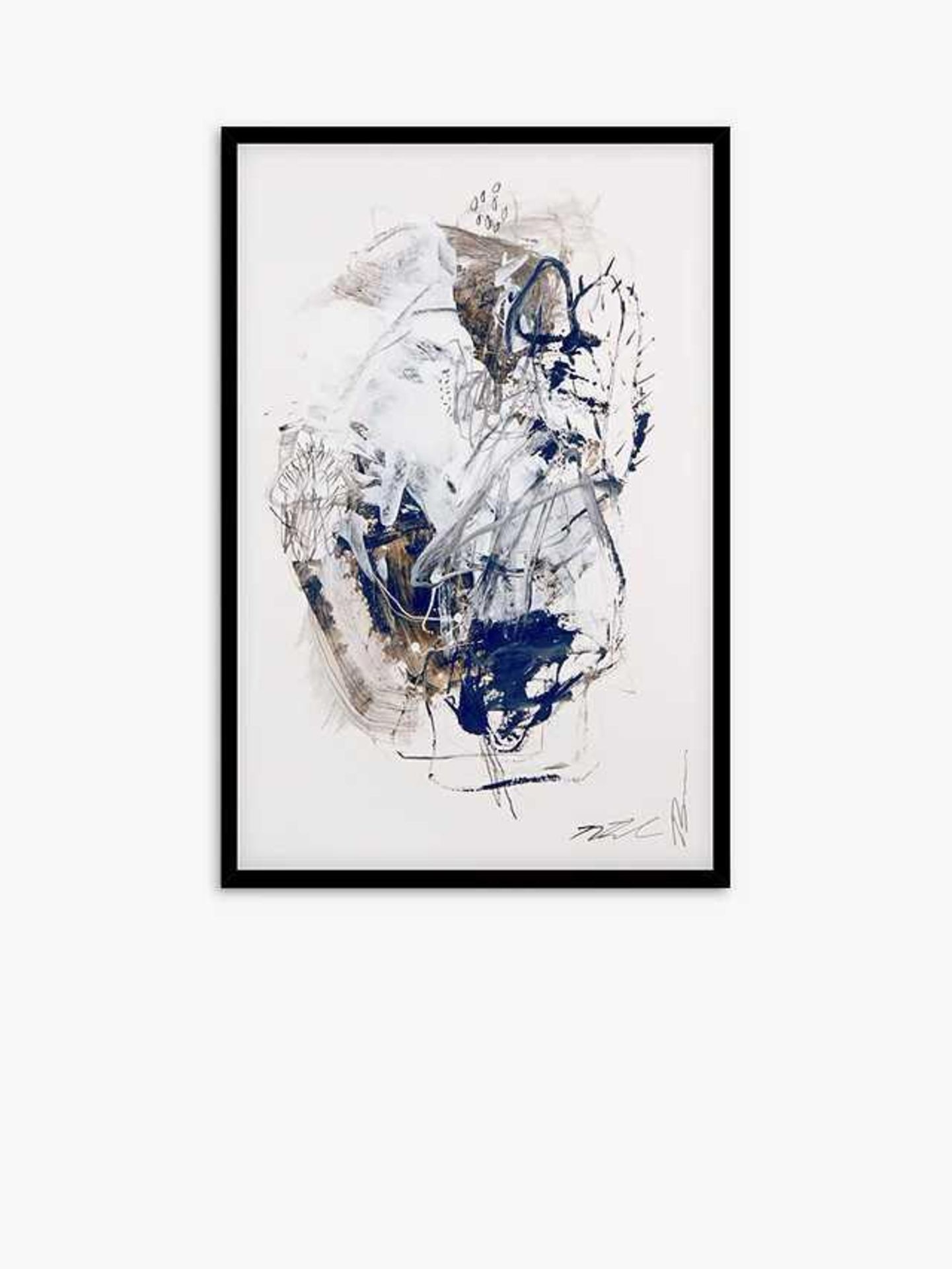 RRP £130 Lot To Contain 2 Natasha Barnes - 'Semblance I' Framed Print, 62 X 42Cm, Blue/Multi