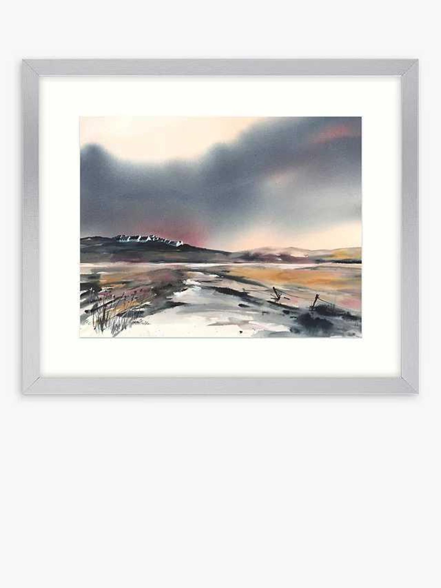 RRP £100 Elizabeth Baldin - Halfway Home Framed Print & Mount, 55.5 X 65.5Cm, Grey