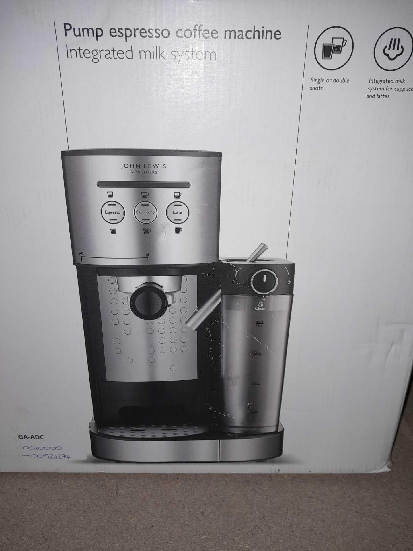 RRP £180 Lot To Contain 3 Boxed Assorted John Lewis Items To Include A Pump Espresso Machine, A Osci - Image 2 of 4