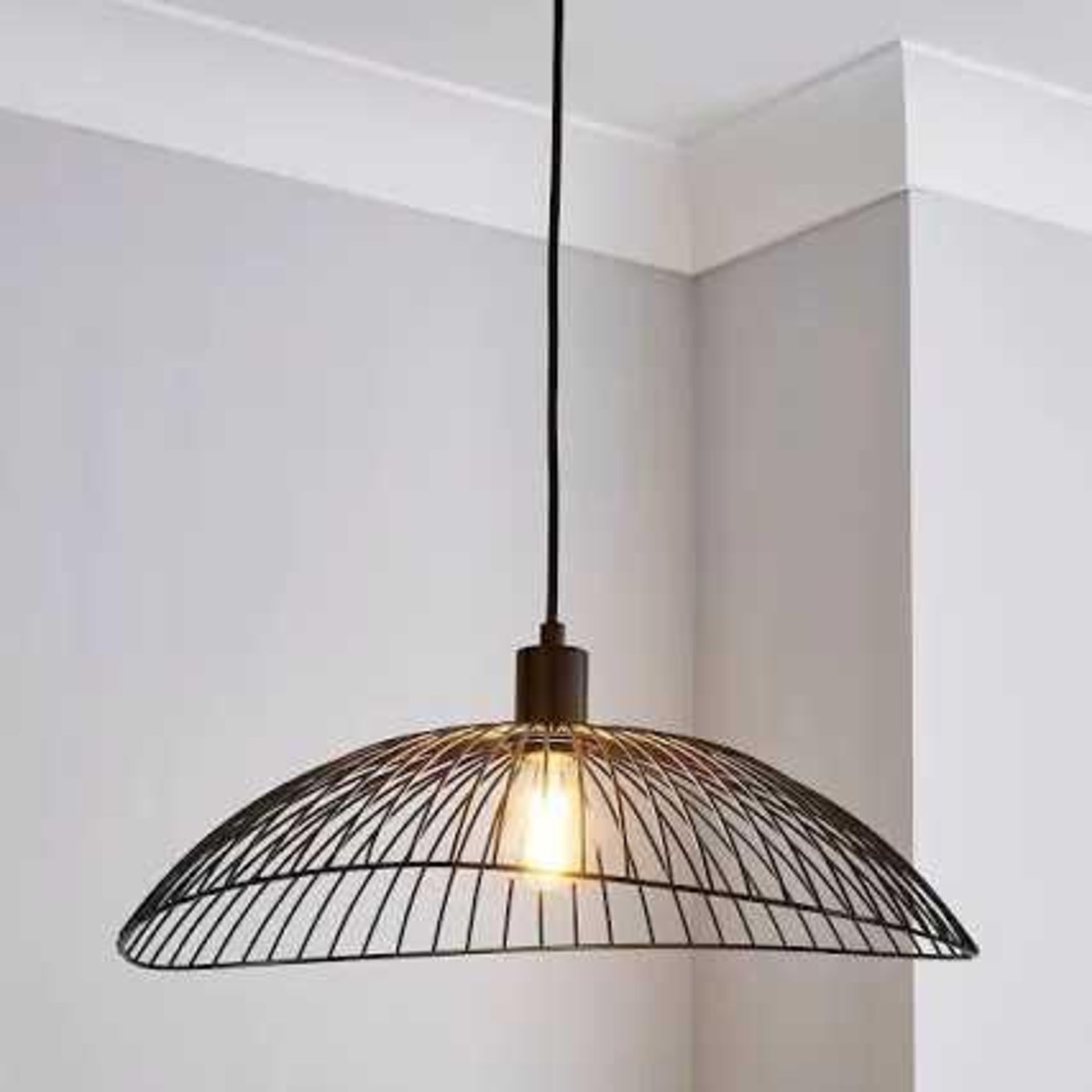 RRP £225 Boxed John Lewis Hiko Black Ceiling Pendant - Image 2 of 3