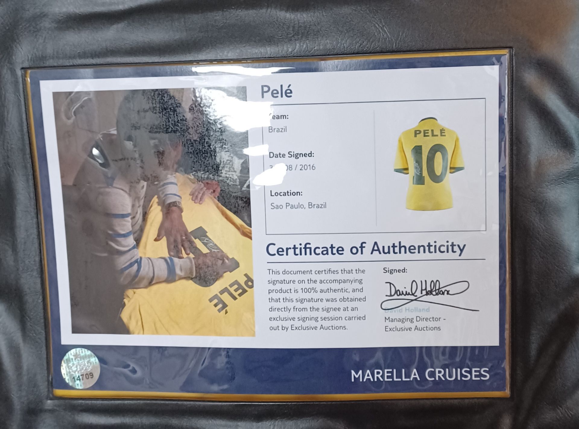 Athentic Pelé Signed Football Shirt - Image 2 of 2