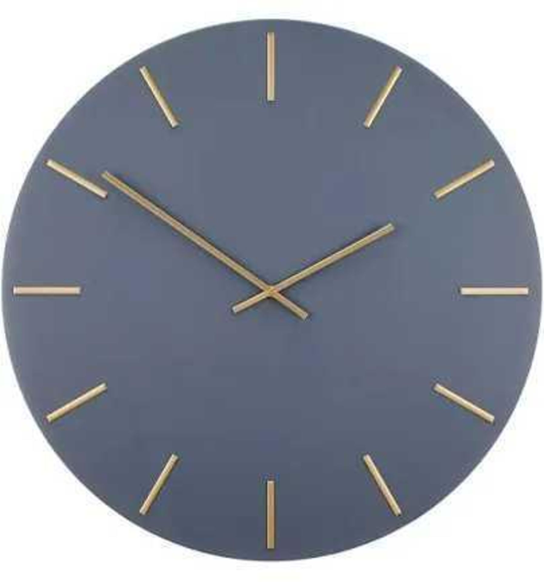RRP £160 Lot To Contain 2 Unboxed John Lewis Large Arne Wall Clock, 60Cm, Brass/Grey