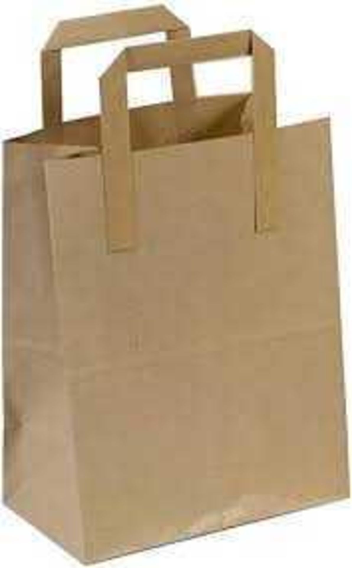 RRP £185 Approx 500 Kraft Flat Paper Carrier Bags