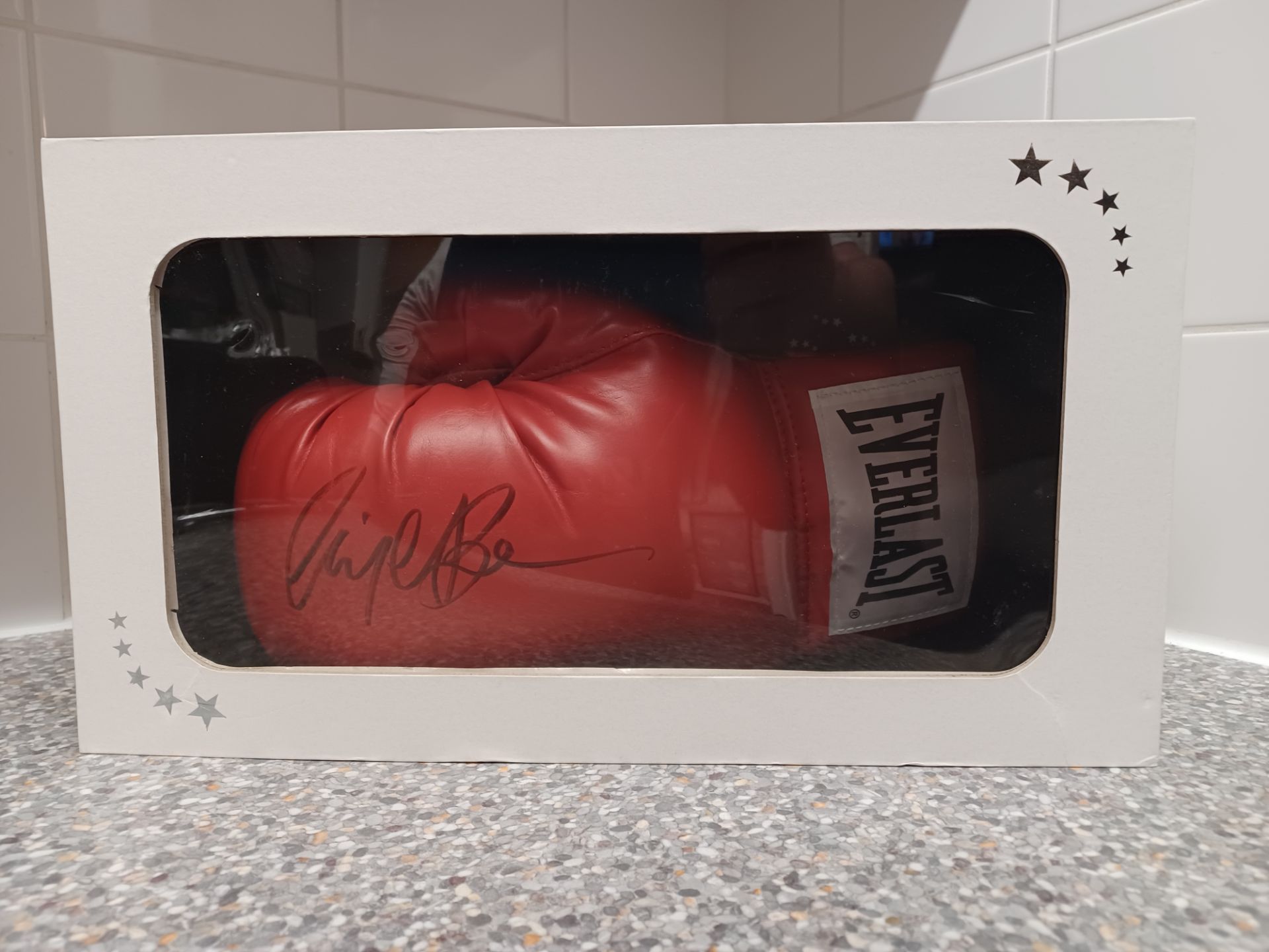 Authentic Nigel Benn Signed Boxing Glove