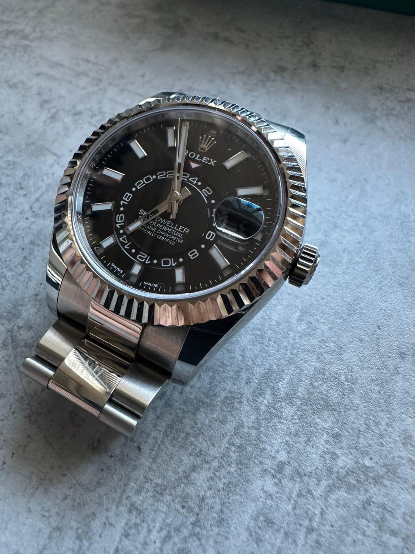 RRP £19000 Stainless Steel Rolex Sky Dweller. 42Mm Withblack Dial And Fluted Bezel On An Oyster - Image 5 of 13