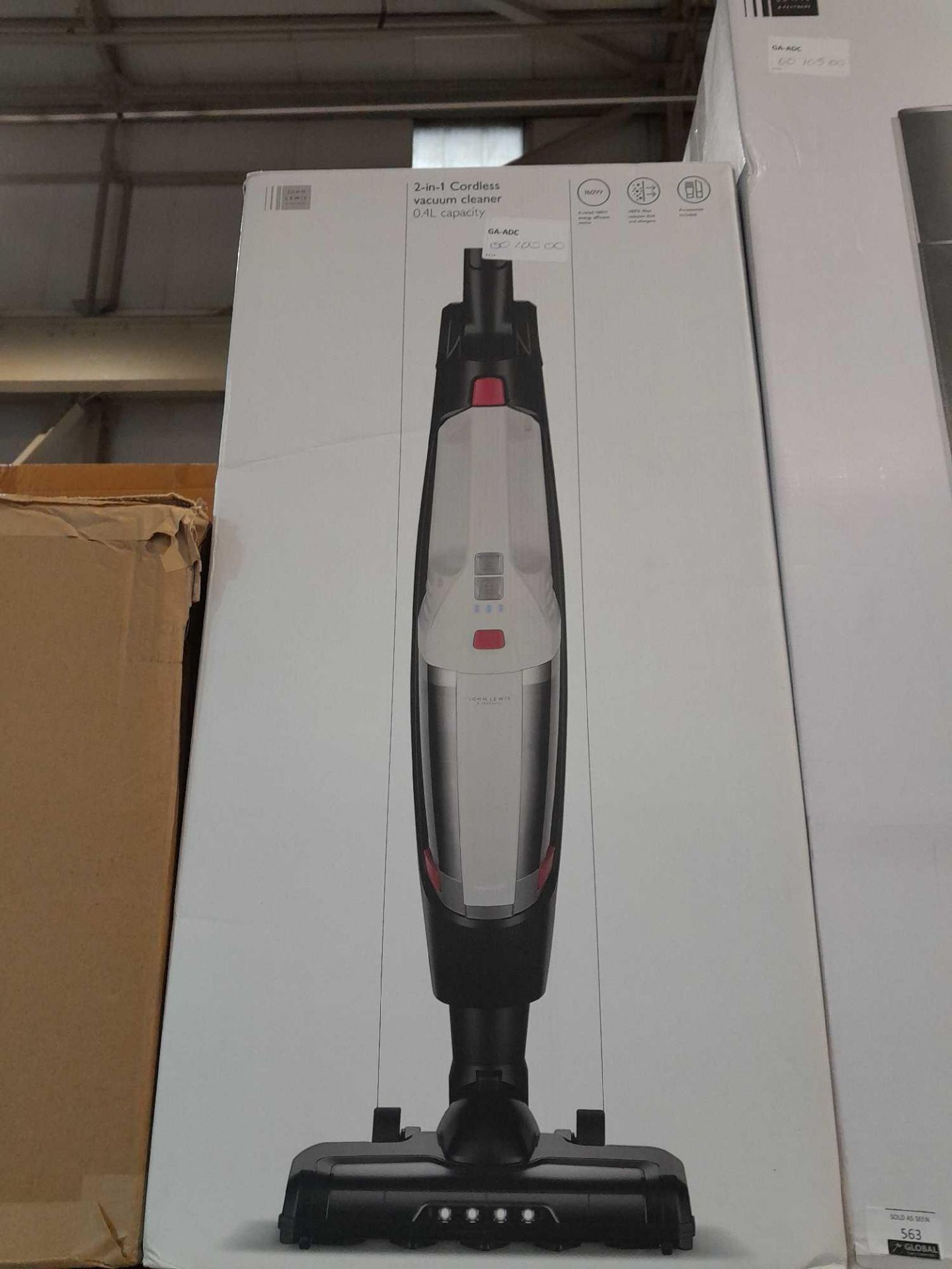 RRP £205 Lot To Contain 2 Boxed Assorted John Lewis Items To Include A 2In1 Cordless Vacuum Cleaner - Image 2 of 2