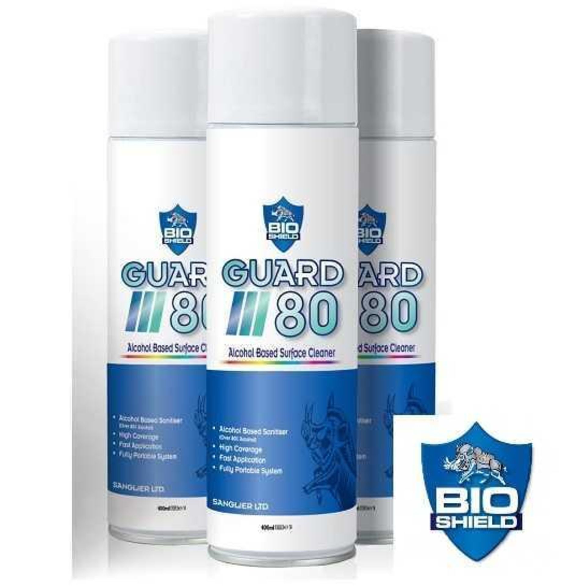 RRP £ 8532 Lot To Contain 4 Boxes Of 3O Hand Sanitiser Olser Wash & 79 Boxes Of 12 Guard 80