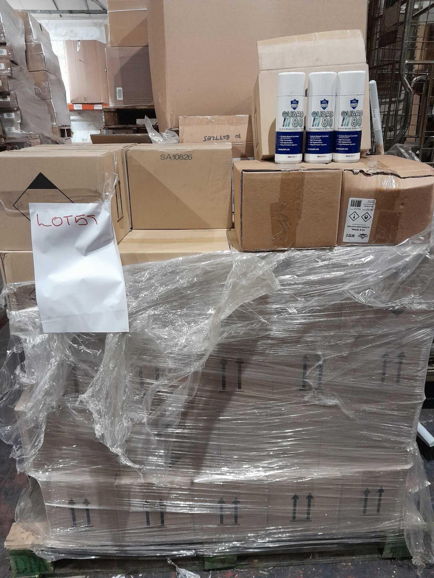 RRP £ 8532 Lot To Contain 4 Boxes Of 3O Hand Sanitiser Olser Wash & 79 Boxes Of 12 Guard 80 - Image 3 of 3