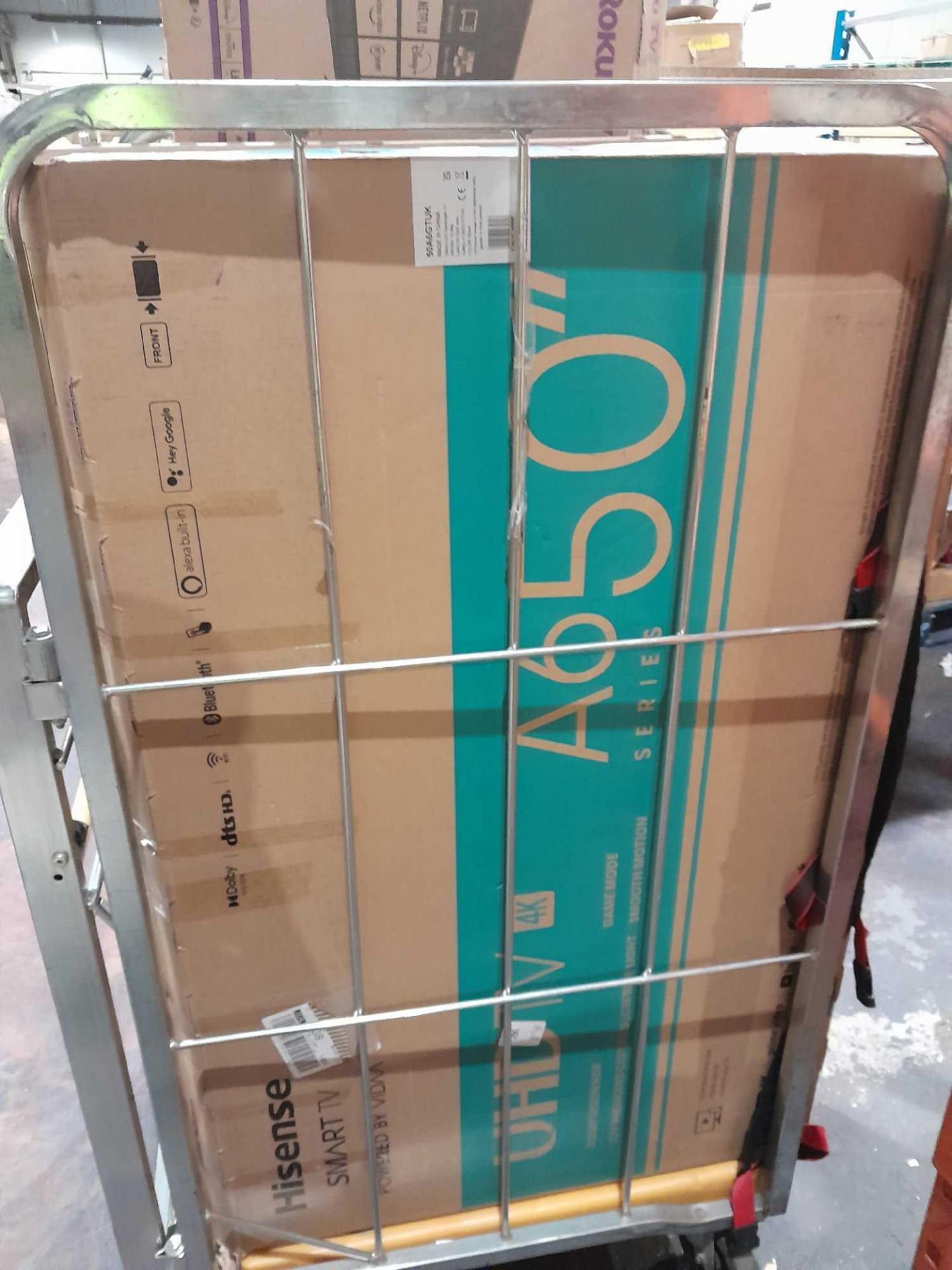 RRP £2000 Cage To Contain 5 Boxed Assorted Tv'S To Include Hisense 50A6Gtuk 50" 4K Smart Tv, Hisense - Image 4 of 4